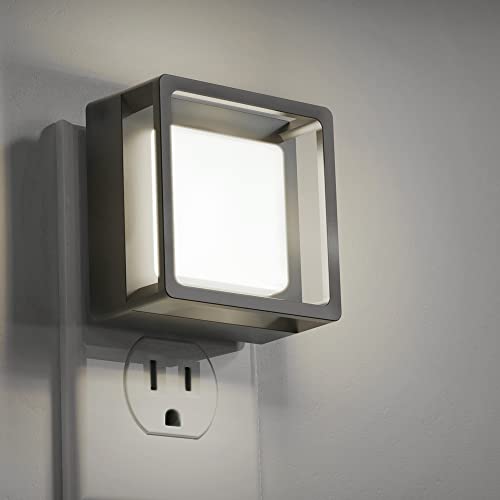 DORESshop Dimmable LED Plug-In Night Lights 2-Pack, Dusk-to-Dawn Sensor, Soft White