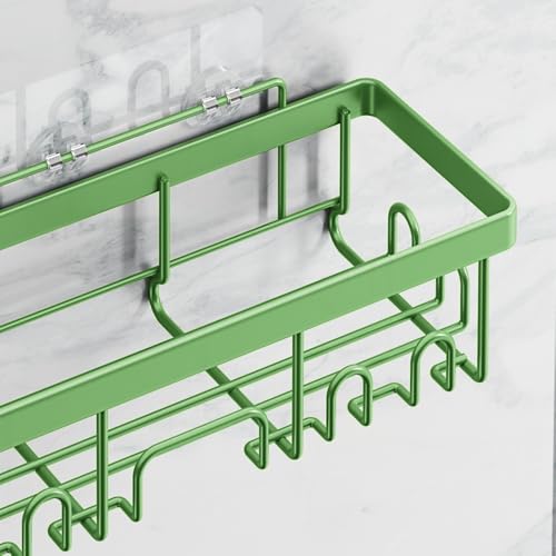 Veken 6-Pack Rustproof Adhesive Shower Caddy - No Drill Wall-Mounted Bathroom Organizer