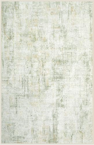 Modern Abstract Washable Area Rug 6x9: Soft, Non-Slip, Stain Resistant for Living Room