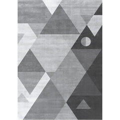 HOMFINE Washable 5x7 Geometric Modern Area Rug - Soft Non-Slip Bedroom Living Room