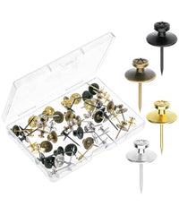 Heavy-Duty Double-Headed Black Picture Hanging Nails, 50 Pack, Secure Wall Hangers