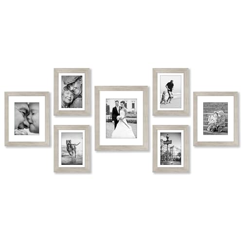 Americanflat 10-Piece Black Gallery Wall Picture Frame Set with Shatter-Resistant Glass