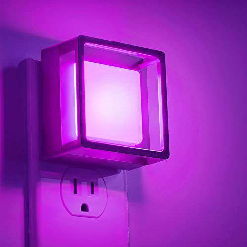 DORESshop Dimmable LED Plug-In Night Lights 2-Pack, Dusk-to-Dawn Sensor, Soft White