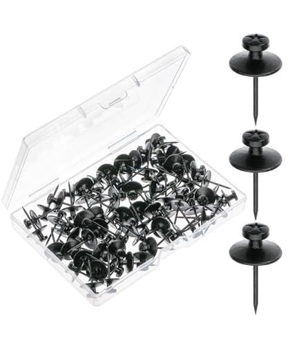 Heavy-Duty Double-Headed Black Picture Hanging Nails, 50 Pack, Secure Wall Hangers
