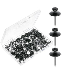 Heavy-Duty Double-Headed Black Picture Hanging Nails, 50 Pack, Secure Wall Hangers