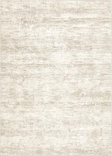 Art&Tuft 8x10 Beige Abstract Washable Area Rug: Anti-Slip, Stain-Resistant, Pet-Friendly