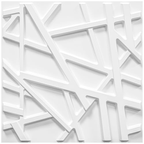 33-Pack Black 3D Textured PVC Wall Panels for Modern Home Decor 12x12