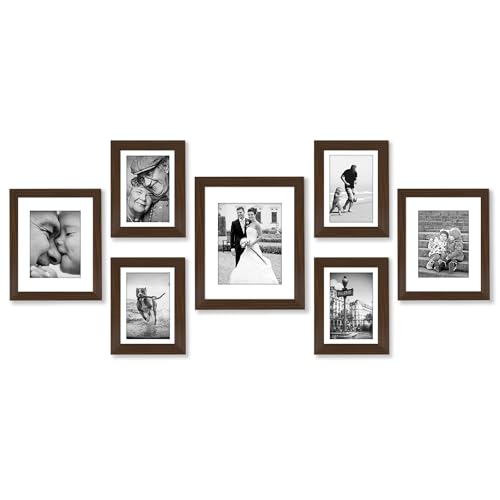 Americanflat 10-Piece Black Gallery Wall Picture Frame Set with Shatter-Resistant Glass