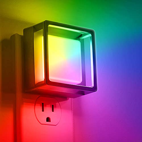 DORESshop Dimmable LED Plug-In Night Lights 2-Pack, Dusk-to-Dawn Sensor, Soft White