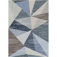 HOMFINE Washable 5x7 Geometric Modern Area Rug - Soft Non-Slip Bedroom Living Room