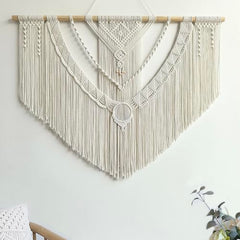 Achart Large Boho Macrame Wall Hanging - Handwoven Cotton Tapestry Decor