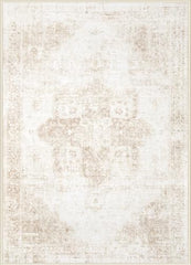VECARF Washable Vintage Boho Medallion Area Rug - Non-Slip Soft Low Pile