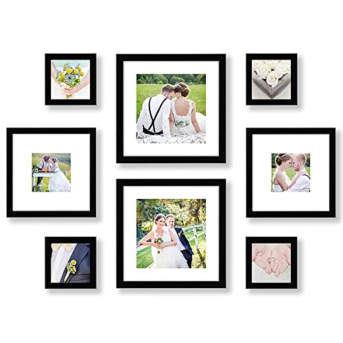 Americanflat 10-Piece Black Gallery Wall Picture Frame Set with Shatter-Resistant Glass