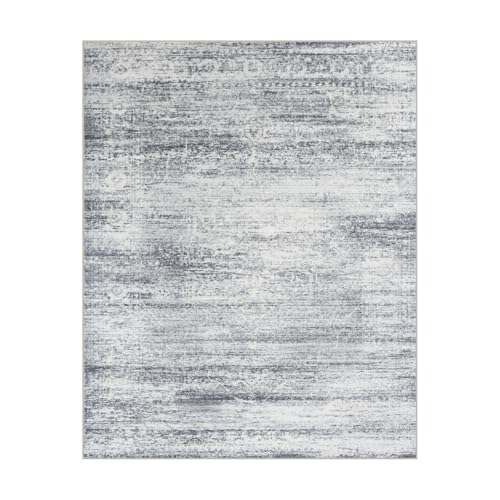 Luxury Washable Faux Wool Area Rug: Ultra Soft, Non-Slip Vintage Print