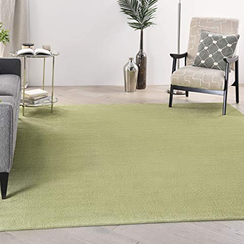 Nourison Essentials Ivory Beige Indoor/Outdoor Area Rug - Easy Clean, Non-Shedding, 8'x10' Versatile Decor