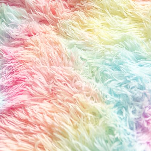 Ophanie Soft Fluffy Shag Area Rug, Non-Slip, Thick, Grey, 8x10 Feet