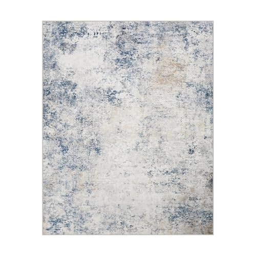 Luxury Washable Faux Wool Area Rug: Ultra Soft, Non-Slip Vintage Print