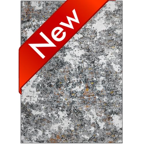 Modern Abstract 8x10 Washable Area Rug: Soft, Anti-Slip, Stain-Resistant Carpet