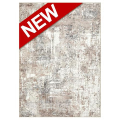 LOONGRUG Washable Abstract Gray Gold Area Rug: Soft, Stain-Resistant Non-Slip 5x7