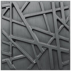 33-Pack Black 3D Textured PVC Wall Panels for Modern Home Decor 12x12
