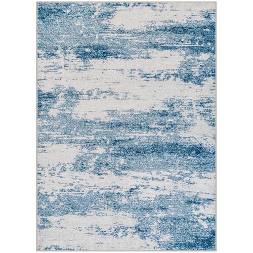 Modern Abstract Washable 8x10 Area Rug for Living Room, Non-Slip, Stain Resistant