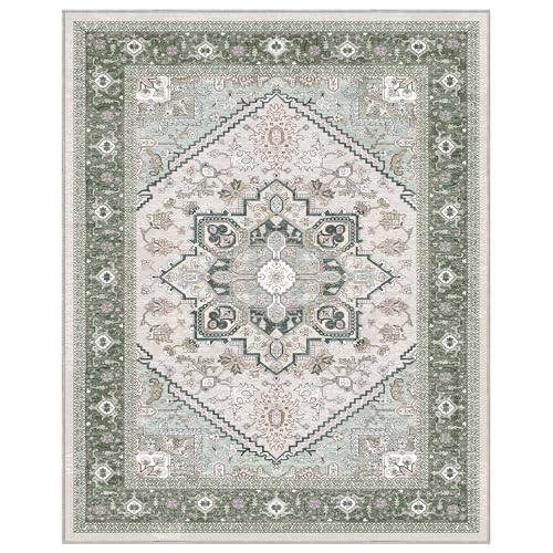 Luxurious Soft Faux Cashmere 5x7 Area Rug - Washable, Non-Slip, Low Pile