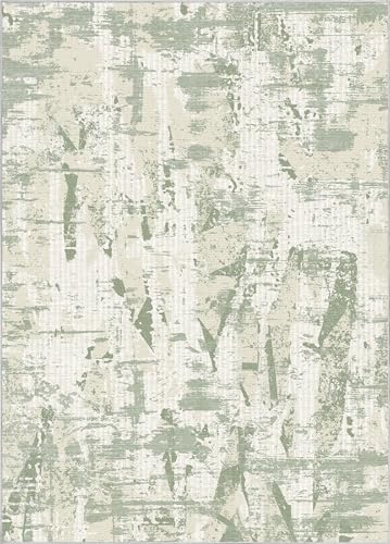 Art&Tuft 8x10 Beige Abstract Washable Area Rug: Anti-Slip, Stain-Resistant, Pet-Friendly