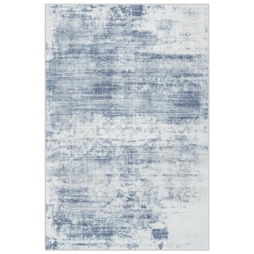 Large Washable 8x10 Area Rug: Modern Abstract Soft Anti-Skid Carpet for Home