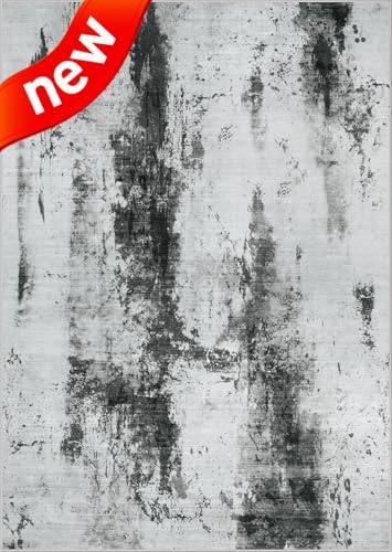 Large Washable 8x10 Area Rug: Modern Abstract Soft Anti-Skid Carpet for Home