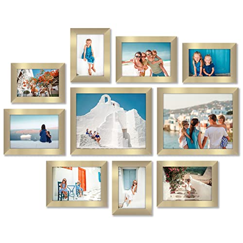 Americanflat 10-Piece Black Gallery Wall Picture Frame Set with Shatter-Resistant Glass