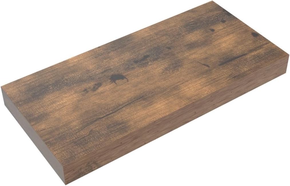 QEEIG Rustic Farmhouse 16-inch Floating Wall Shelves - Set of 3