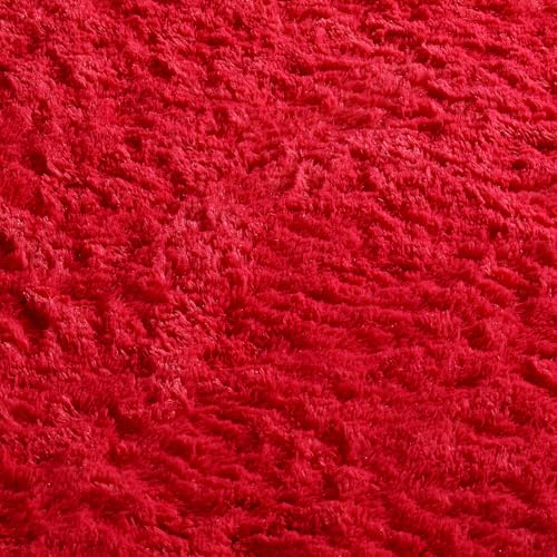 Ophanie Soft Fluffy Shag Area Rug, Non-Slip, Thick, Grey, 8x10 Feet