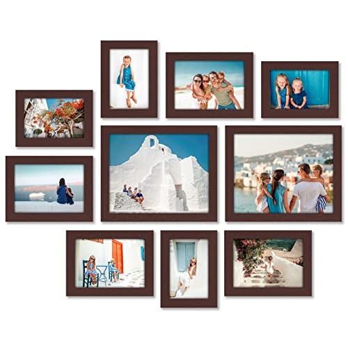 Americanflat 10-Piece Black Gallery Wall Picture Frame Set with Shatter-Resistant Glass