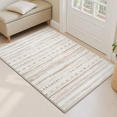 Ultra Soft Machine Washable Boho Living Room Area Rug 5x7 Grey