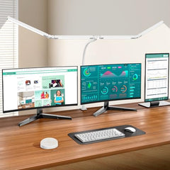 Pzloz 24W Eye-Caring LED Desk Lamp Clamp Architect Gooseneck Light