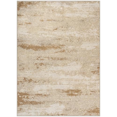 Modern Abstract Washable 8x10 Area Rug for Living Room, Non-Slip, Stain Resistant