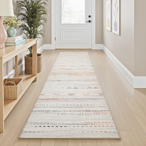 Ultra Soft Machine Washable Boho Living Room Area Rug 5x7 Grey