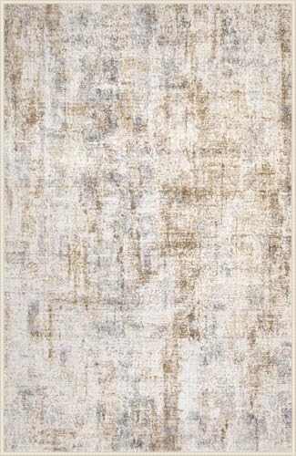 Modern Abstract Washable Area Rug 6x9: Soft, Non-Slip, Stain Resistant for Living Room