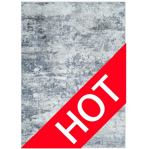 Aelenmu Modern Abstract Washable 8x10 Area Rug: Non-Slip, Soft, Durable