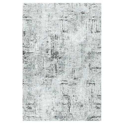 Rugflix Washable 8x10 Modern Abstract Area Rug for Living Room, Stain-Resistant Low Pile