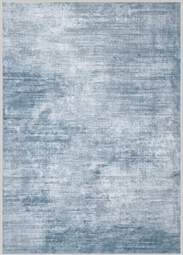 Modern Abstract Washable Area Rug 6x9: Soft, Non-Slip, Stain Resistant for Living Room