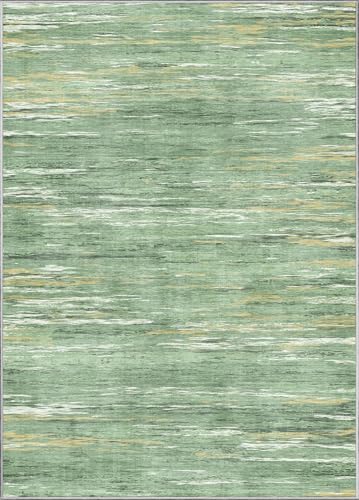 Art&Tuft 8x10 Beige Abstract Washable Area Rug: Anti-Slip, Stain-Resistant, Pet-Friendly