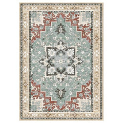 Lofus Floral Brown 5x7 Washable Area Rug: Soft Non-Slip Low Pile