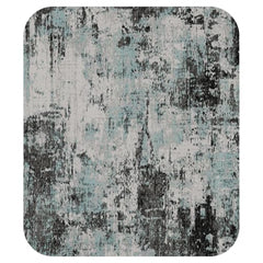 RELEANY Washable Abstract 8'x10' Area Rug, Non-Slip Soft Low-Pile Carpet, Blue-Gray