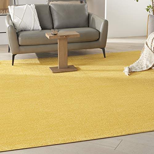 Nourison Essentials Ivory Beige Indoor/Outdoor Area Rug - Easy Clean, Non-Shedding, 8'x10' Versatile Decor
