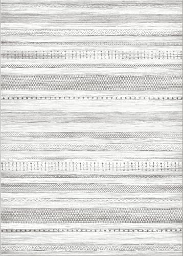 Boraya 5x7 Washable Boho Moroccan Farmhouse Rug – Ultra Soft Geometric Area Carpet