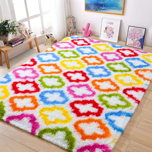 Tepook Super Soft Fluffy Shaggy Area Rug - Non-Slip, Plush Comfort for Bedroom, Living Room