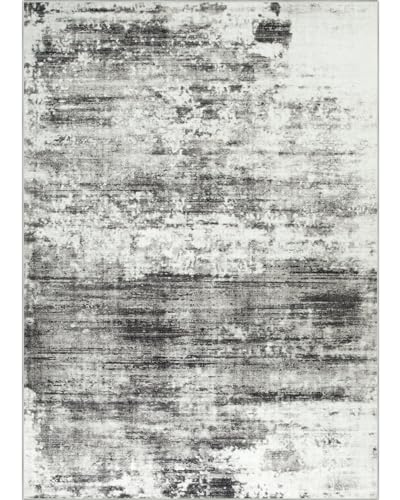 Large Washable 8x10 Area Rug: Modern Abstract Soft Anti-Skid Carpet for Home