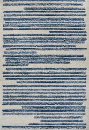 JONATHAN Y Khalil Modern Berber Stripe Cream/Black Indoor Area Rug, Pet-Friendly