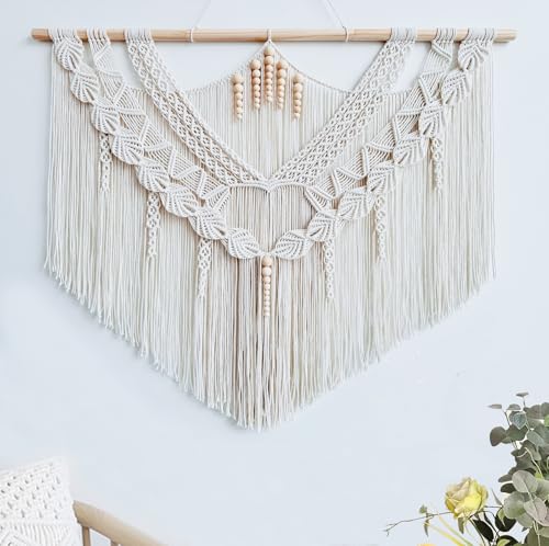 Achart Large Boho Macrame Wall Hanging - Handwoven Cotton Tapestry Decor